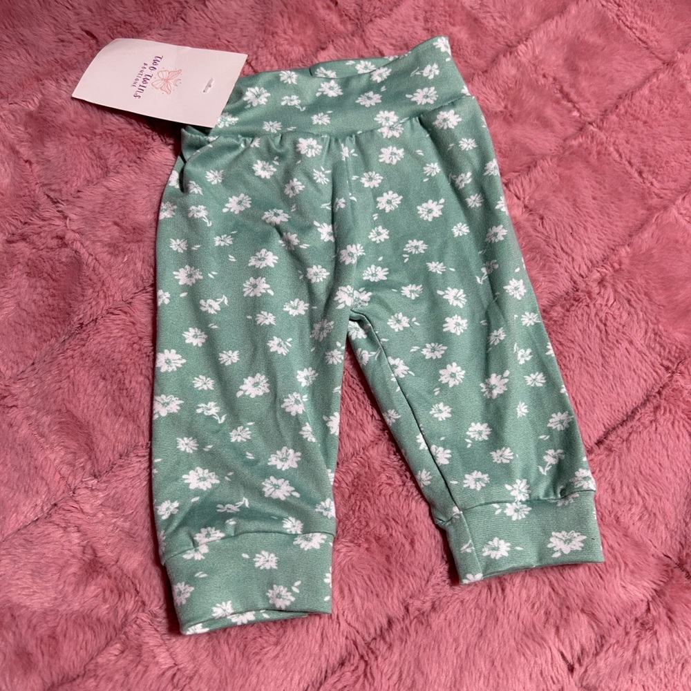 Baby Girls Ella Mint Floral Joggers 🧚